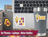 Arizona State Stickers (14 Piece) Sun Devils Gifts for Men Football Fans for Car Laptop Water Bottle + 2 Large ASU Car Decals, 10 Water Bottle Size, 2 Keyboard Size