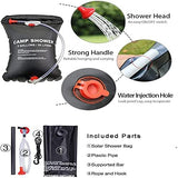 Pop-up Shower Tent & 20L Solar Shower Bag Combo - Waterproof Camping Privacy Shelter with Portable Heated Water Reservoir for Outdoor Bathing, Beach, Hiking (Green, 120x120x190cm)