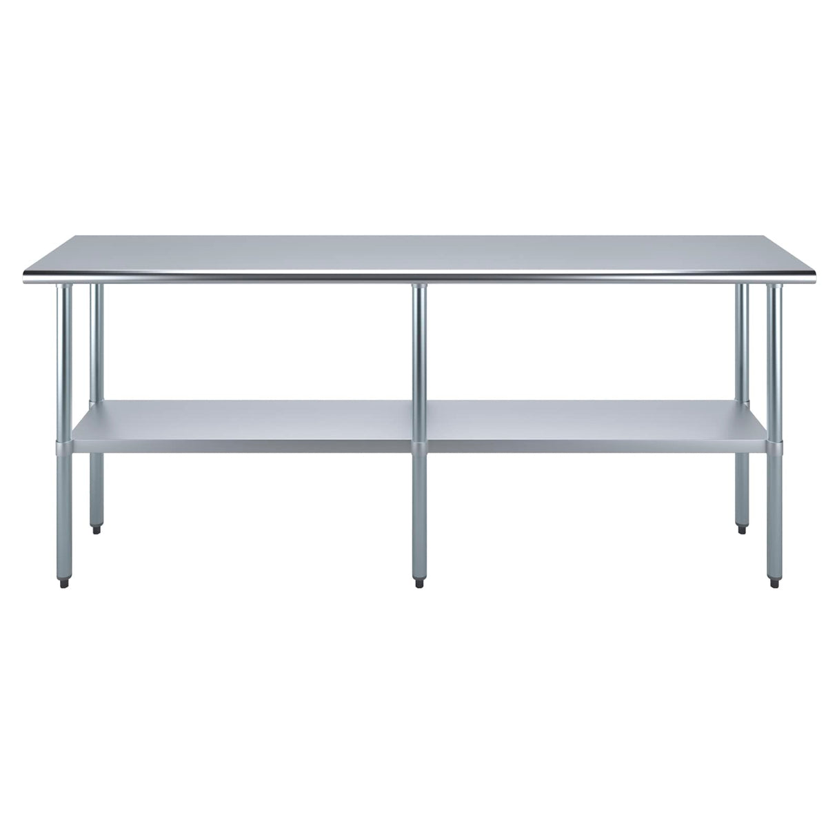 AmGood 18 in. x 84 in. Stainless Steel Work Table | Metal Kitchen Food Prep Table | NSF