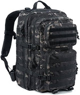 REEBOW GEAR Military Tactical Backpack Large Army 3 Day Assault Pack Molle Bag Backpacks (Black Camo)