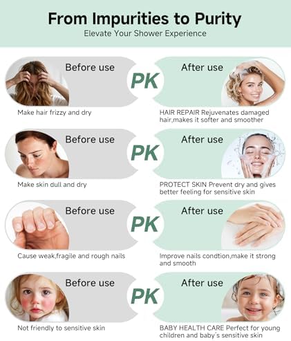 SunCleanse Filtered Shower Head with Handheld, 9-Spray Setting Detachable Showerhead with Filters, Shower Head for Hard Water - Filtered Chlorine, Improve Skin and Hair Texture, Chrome