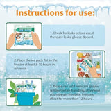 5 Packs Reusable Ice Packs for Lunch Boxes - 12+ Hour Cooling Ice Gel Pack for Camping, Beach, Office - Ice Packs for Cooler Bag, Cooler Backpacks