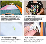 2 Person Instant Pop Up Lightweight Camping Tent, Outdoor Easy Set Up Automatic Family Travel Tent,Portable Backpacking Ultralight Waterproof Windproof Anti-UV Sun Shelter Tent…