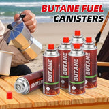 Pack of 4 Butane Fuel Cylinders| 8oz Butane Canisters for Portable Stove | Butane Torch Replacement Canisters
