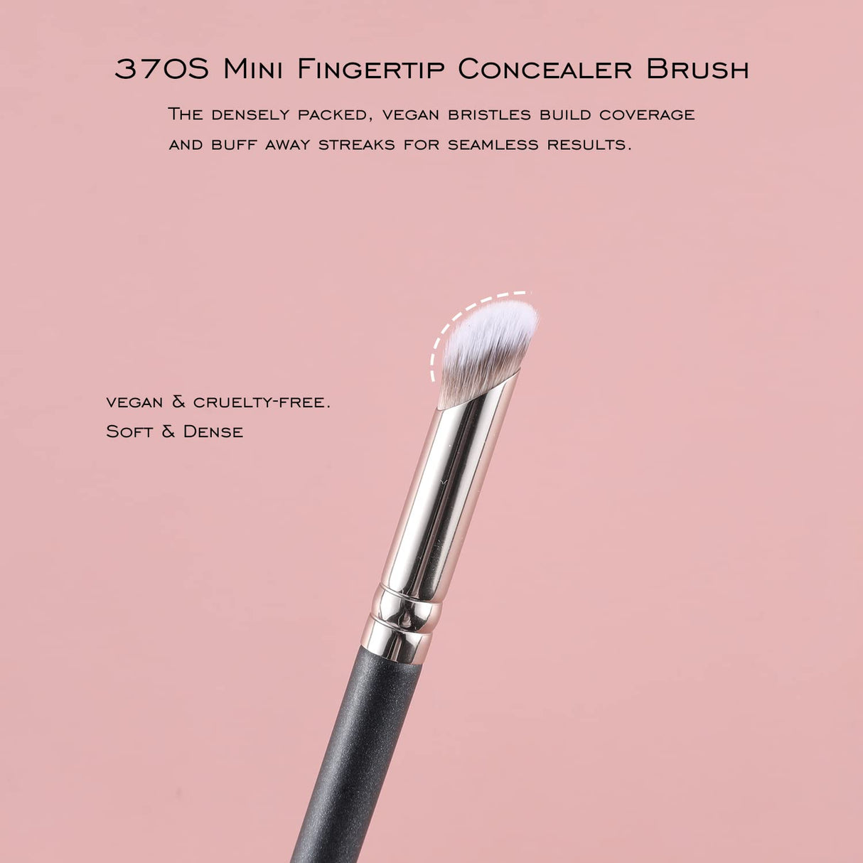 ENERGY Angled Flat Concealer Brush Under Eye Concealer Nose Contour Brush for Bronzer Liquid Foundation Cream Cosmetic Press Powder Concealer Palette Blending Buffing Stippling Brush Small 370S