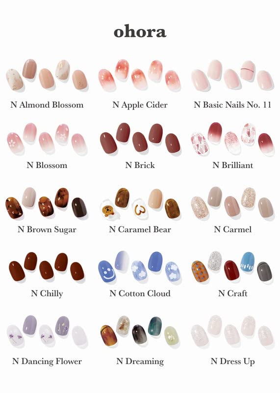 ohora Semi Cured Gel Nail Strips | Art, Glossy | N Dreaming