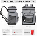 Large Waterproof Insulated Cooler Backpack for Men & Women, Leak Proof Cooler Backpack for Camping, Beach, Fishing, Picnic, Travel, Outdoor, 30L, 48Cans
