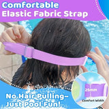 Vvinca Kids Goggles with Comfort Fabric Strap, Kids Swim Goggles Wide View Anti-Fog/UV No Leaking Swimming Goggles for 3-14