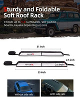 Abahub Soft Roof Rack Pads for Surfboard, SUP, Kayak, Canoe, Heavy Duty Universal Car Roof Racks System for Padle Boards, Compatible with SUVs, Sedans, Hatchbacks, 2-Door or 4-Door Cars