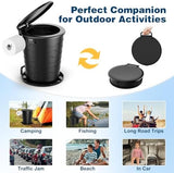Portable Toilet for Adults, Retractable Porta Potty for Camping with Toilet Paper Holder and Lid, Foldable Toilet Adjustable Height for Camping, Hiking, Fishing, RV Travel, Road Trips
