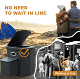 Upgrade XL Portable Toilet for Adults, Extra Large Portable Travel Floding Toilet, Camping Tall Toilets with Lid for Adults and Kids Compact Potty for Car,Hiking,Beach and Camping