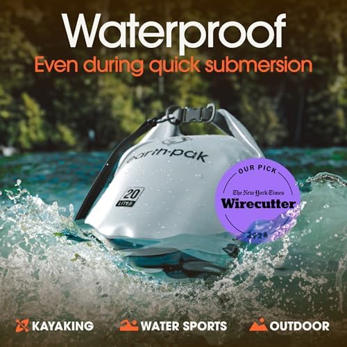 Earth Pak Waterproof Dry Bag - Roll Top Waterproof Backpack Sack Keeps Gear Dry for Kayak with Waterproof Phone Case