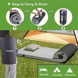 Memory Foam Camping Mattress 2.5 inch, Cot Pads, Single Small Portable Roll Up Camping Sleep Topper with Waterproof and Non-Slip Bottom, Camping Car Mat with Travel Bag, 72"×24"×2.5", Grey