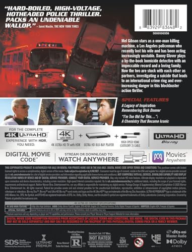 Lethal Weapon (Director's Cut & Theatrical) (4K Ultra HD + Digital / Steelbook)