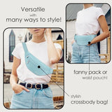MAXTOP Large Crossbody Fanny Pack with 4-Zipper Pockets,Gifts for Enjoy Sports Festival Workout Traveling Running Casual Hands-Free Wallets Waist Pack Phone Bag Carrying All Phones