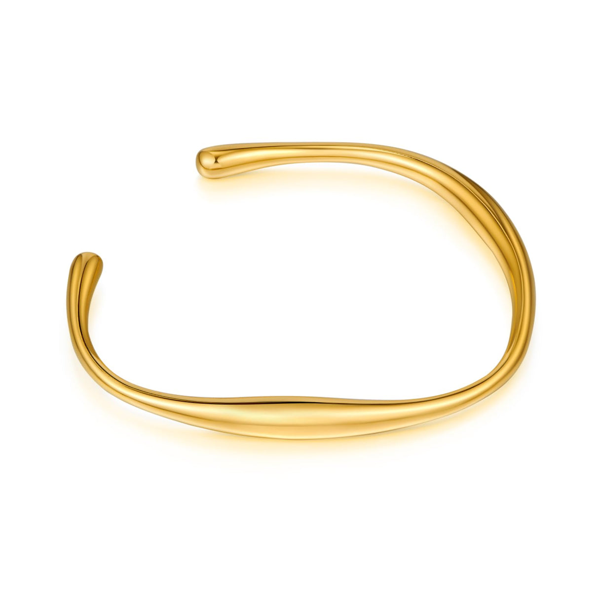 WOWORAMA Dainty Gold Cuff Bracelet for Women, Gold-Plated