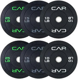 CAP Barbell 2-Inch Olympic Bumper Plate Weight Set | 100-370 lbs | Multiple Options