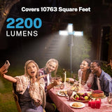 OGERY Rechargeable 10000mAh Camping Light with Stand 6.5 ft Max Height, Cordless Work Light with 3 LED Lamp Heads, 2200 Lumens Camping Essentials Gear Emergency Flashlight with Detachable Tripod