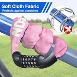 NDakter Bike Chain Lock, 5 Digit Combination Heavy Duty Anti Theft Bicycle Chain Lock,2.62/3.2/4.27/5/6Ft Long Security Resettable Bike Locks for Bike, Bicycle, Scooter, Door, Gate, Fence-4/6mm Thick