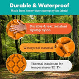 Inflatable Mat for Camping - Pack of 2 - Ultralight Sleeping Pad for Camping and Backpacking - Compact Air Mattress - Camping Mat with Tear-Resistant Ripstop Nylon - 73.5" x 21.5" - Orange