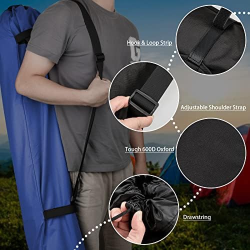 Xxerciz Foldable Camp Chair Replacement Bag Carrying Bag Large Mouth Bag with Shoulder Strap for Outdoor Camping, Heavy Duty Large Storage Folding Chair Bag (Chair is not Included)
