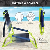 Quiksilver Low Beach Chair – Lightweight Folding Chair – Portable and Durable Chairs for Beach, Patio, Camping Chair, or Sporting Events with Carry Strap