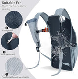 Hiking Backpack 10L/15L Small Daypack Lightweight Packable Travel Foldable Water Resistan for Women Men (Gray, 10L)