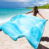 Beach Blanket Waterproof Sandproof Beach Mat 79" X 83" /10'x9'for 2-8 Adults Quick Drying Outdoor Picnic Mat Beach Accessories for Travel, Camping, Hiking