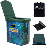 Upgrade XL Portable Toilet for Adults, Extra Large Portable Travel Floding Toilet, Camping Tall Toilets with Lid for Adults and Kids Compact Potty for Car,Hiking,Beach and Camping