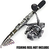 Sougayilang Fishing Rod Reel Combo with Telescopic Fishing Pole Spinning Reel Carrier Bag for Travel Saltwater Freshwater Fishing