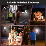 OGERY Rechargeable 10000mAh Camping Light with Stand 6.5 ft Max Height, Cordless Work Light with 3 LED Lamp Heads, 2200 Lumens Camping Essentials Gear Emergency Flashlight with Detachable Tripod