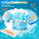 NEMONE Toddler Swim Vest for 22-70 lbs Kids Floaties Swim Jacket with Arm Water Wings for Girls Boys 2 3 4 5 6 7 Years Old Sea Beach Pool