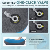 Hikenture Camping Pillow Ultralight, Inflatable Pillow with Removable Cover, Compact Portable Backpacking Pillow, Ergonomic Blow Up Camp Pillow, Washable Air Pillow for Hiking, Beach, Travel (Blue)