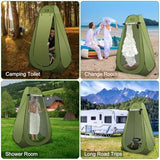 Portable Toilet Kit for Adults with Stainless Steel Toilet & Pop Up Privacy Tent, Instant Portable Outdoor Shower Tent Changing Room with Carry Bag