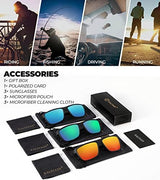 KALIYADI Polarized Sunglasses for Men, Lightweight Sun Glasses with UV Protection for Driving Fishing Golf