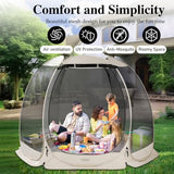 Screen House Gazebo Pop Up Screen Tent Canopy Outdoor Sun Shelter with Mosquito Netting for 4-6 Person Picnics, Parties Patio, Backyard, Deck & Outdoor Activities (9 * 6.6 FT)