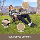 FanttikOutdoor Zeta L8 Max Camping Chair, Portable & Lightweight, Multi-Angle Adjustable, Supports up to 250 lbs, Comfort-Driven Design, High Strength Camping Chair for Travel, Hiking, Fishing (khaki)