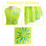 Magwei Girls Disgust Costume Joy Princess Dress Costume Kids Cosplay Dress up Halloween Birthday Christmas Outfits with Wig (Light Green, 11-12 Years)