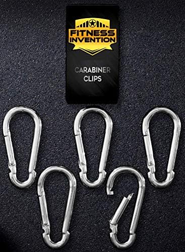 Carabiner Clip 5 Pack - Multipurpose Heavy Duty Snap Hooks - Small and Large Clips for Keys - Carribeaner Hook
