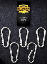 Carabiner Clip 5 Pack - Multipurpose Heavy Duty Snap Hooks - Small and Large Clips for Keys - Carribeaner Hook