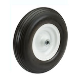 Wheelbarrow Tire 4.80 4.00-8 with 1 inch Axle, 3" Hub Flat Free 16 inch Solid Foamed Tire Replacement Wheelbarrow Wheel 4.80-8 for Log Splitter Wheel Barrel Yard Cart Garden Wagons