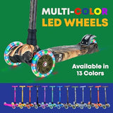 Kids Scooter – Children and Toddler 3 Wheel Kick Scooter – LED Wheel Lights Illuminate When Rolling– Adjustable Handlebar – Indoor and Outdoor