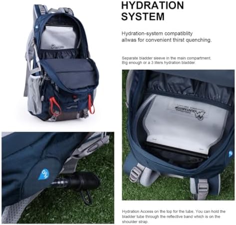 MOUNTAINTOP 40L Hiking Backpack,Lightweight Travel Backpack for Men Women Outdoor Backpacking, Camping