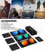 KALIYADI Polarized Sunglasses for Men, Lightweight Sun Glasses with UV Protection for Driving Fishing Golf