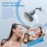 Wheelton Shower Filter - Upgraded Compressed Carbon Shower Head Filter for Hard Water, Remove Chlorine Fluoride, Heavy Metals, Chemicals to Revitalize Dry Itchy Skin Vitamin C Shower Water Filter