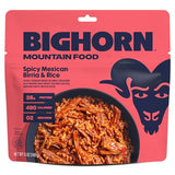 BIGHORN Mountain Food Spicy Mexican Birria and Rice - freeze dried meals for backpacking food - dehydrated camping food for backpacking meal - just add water - great taste - 2 servings