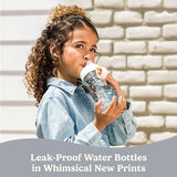 Bentgo Kids Water Bottle (Whimsy & Wonder Collection) - Leak-Proof Durable Tritan 15 oz. Cup for Kids/Toddlers 3+; Flip-Up Safe-Sip Straw for School, Sports, Daycare, Camp & More (Starry Sprinkle)