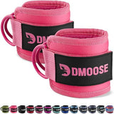 DMoose Fitness Ankle Straps for Cable Machines - One Size Fit with Premium Padding, Glute Kickback Ankle Strap for Women & Men, Cable Attachments for Gym, Booty Workouts, Leg Extension & Hip Abductors