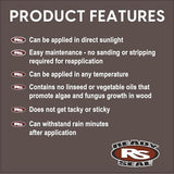 Ready Seal 112 Stain and Sealer, Natural Cedar, 1 gal, Can
