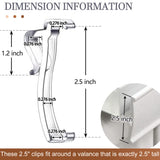 2.5 Inch Valance Clips, Clear Window Blind Clip for Horizontal Blinds, Fits 2.5 Inch Valance (6 PCS)
